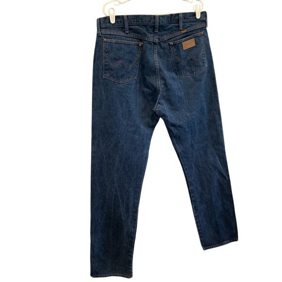 Vintage Wrangler Mens Straight Leg Blue Jeans 38 x 36 Western Farm Rodeo Outdoor - Picture 4 of 7